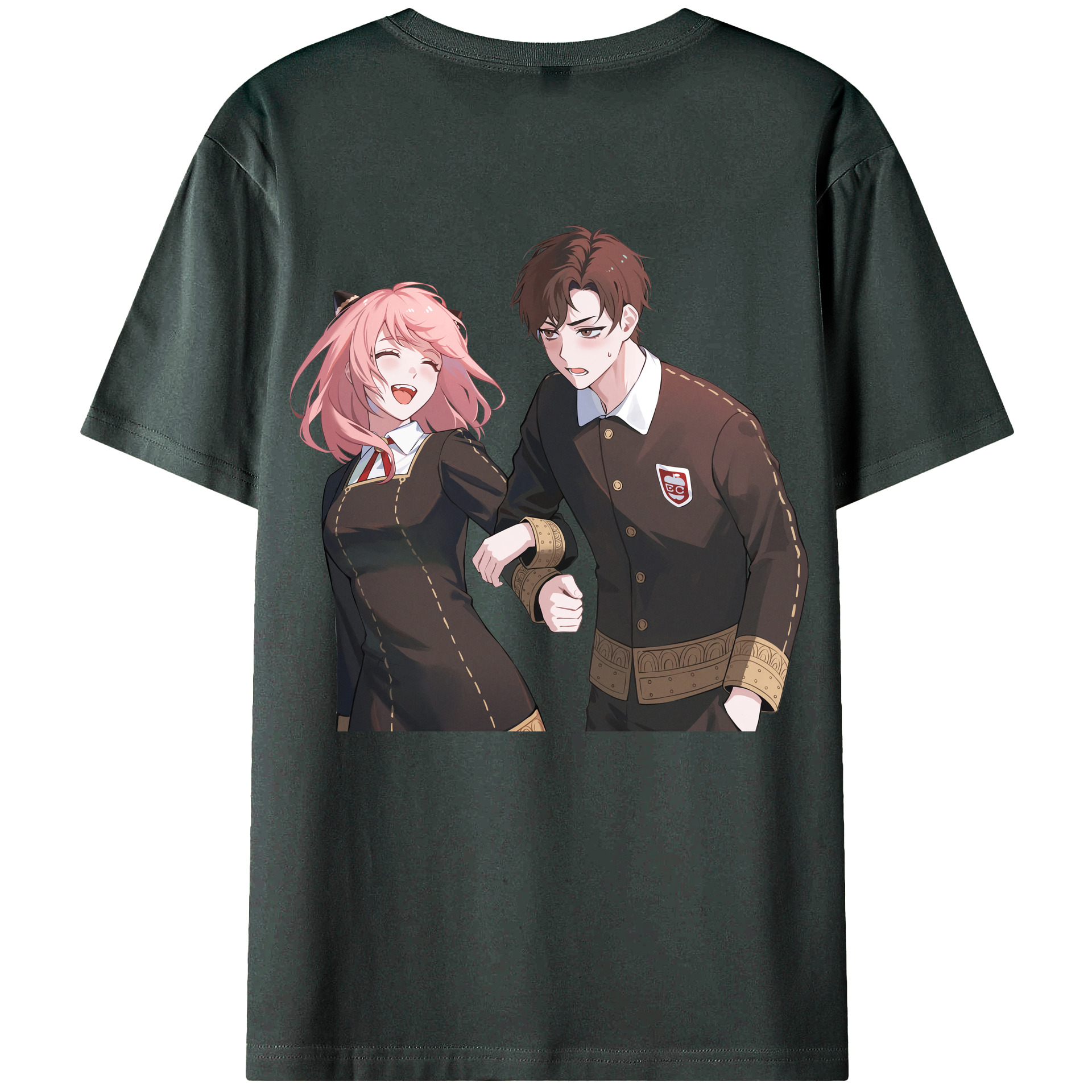 （画像用） SPY×FAMILY间谍家家酒 綿100％ メンズ半袖Tシャツ（バックプリント） 通気性